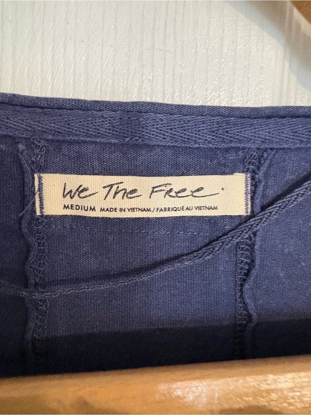 Free People Melodi Henley Top in Blue Quarry - Picture 3 of 4